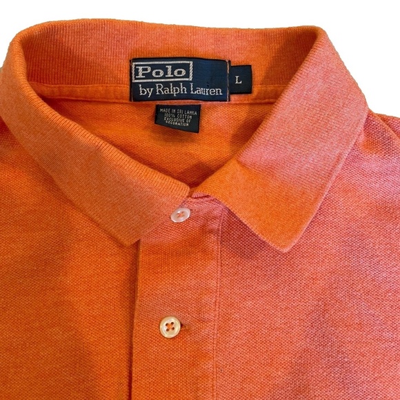 Polo Ralph Lauren Men's Polo Shirt;‎ 100% Cotton; Orange; Size L - Picture 4 of 4
